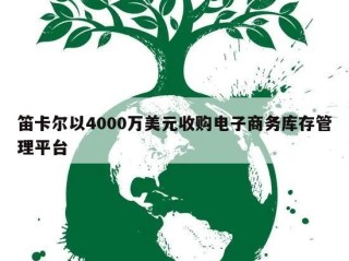 笛卡尔以4000万美元收购电子商务库存管理平台