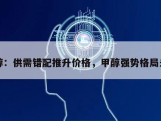 甲醇：供需错配推升价格，甲醇强势格局未改